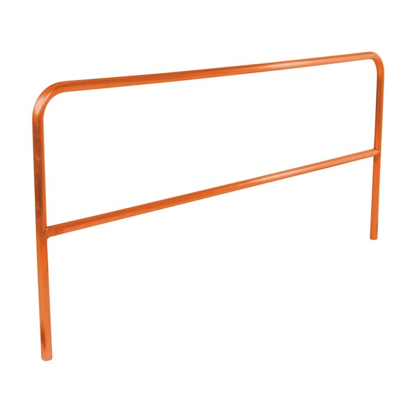 STEEL PIPE SAFETY RAILING 96 IN LENGTH ORANGE